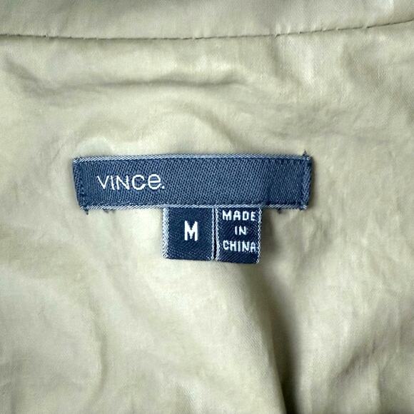 Vince Tan Water Repellent Trench Coat Sz M Old Money Classic Heritage MSRP $495 - Picture 7 of 10